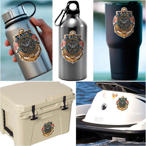 More Picture, Navy The Sea is ours Premium Reflective Decal