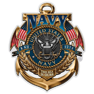 More Picture, Navy The Sea is ours Premium Reflective Decal