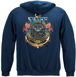 More Picture, Navy The Sea Is Ours Premium Hooded Sweat Shirt
