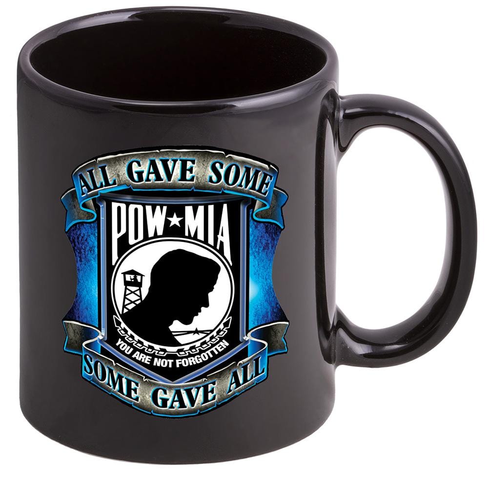 Patriotic Military POW MIA True Stoneware Black Coffee Mug Gift Set