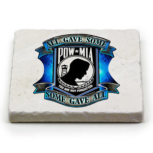 More Picture, POW All Gave Some Blue Coaster Ivory