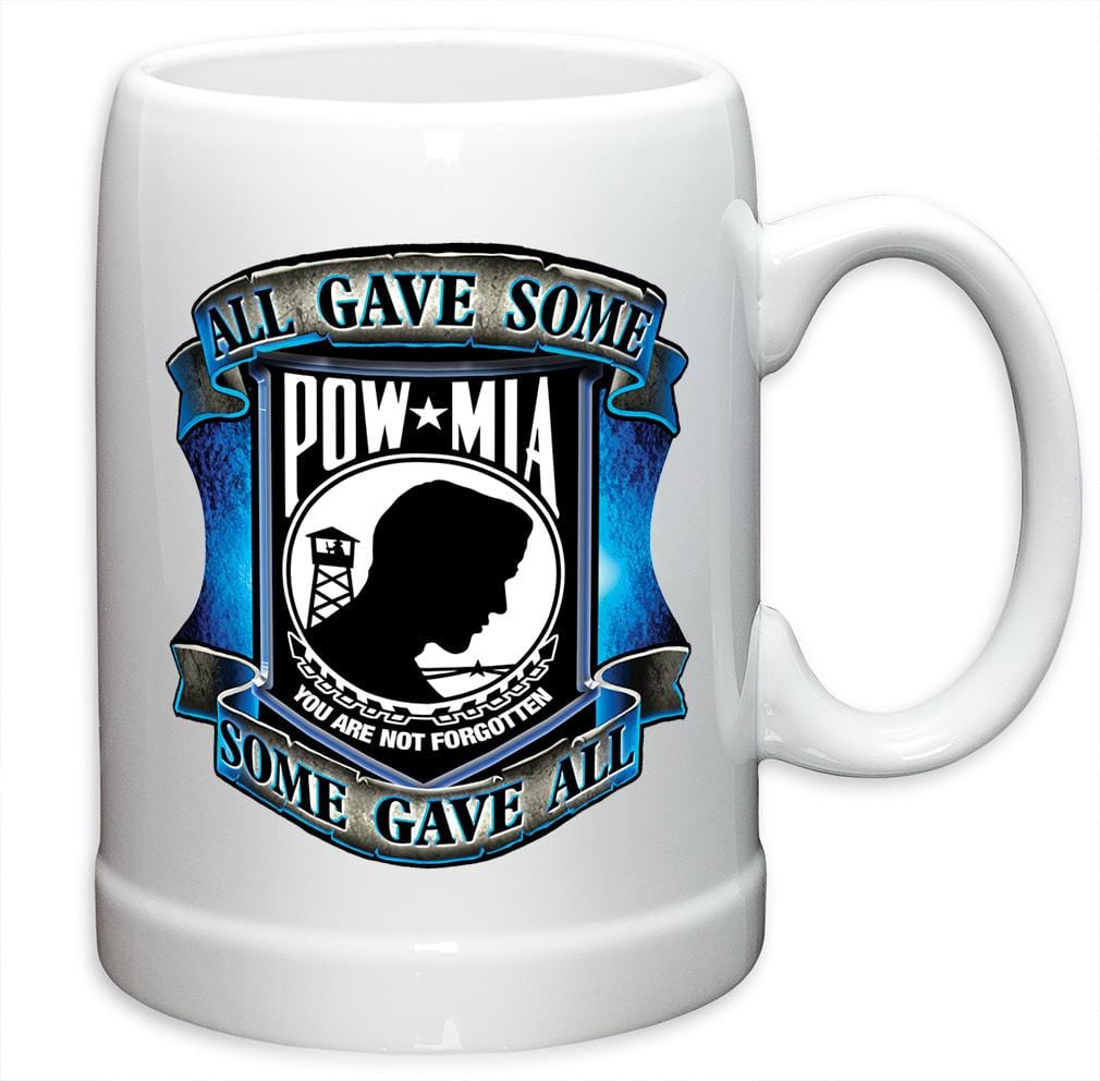 Patriotic Military POW MIA True Stoneware White Coffee Mug Gift Set