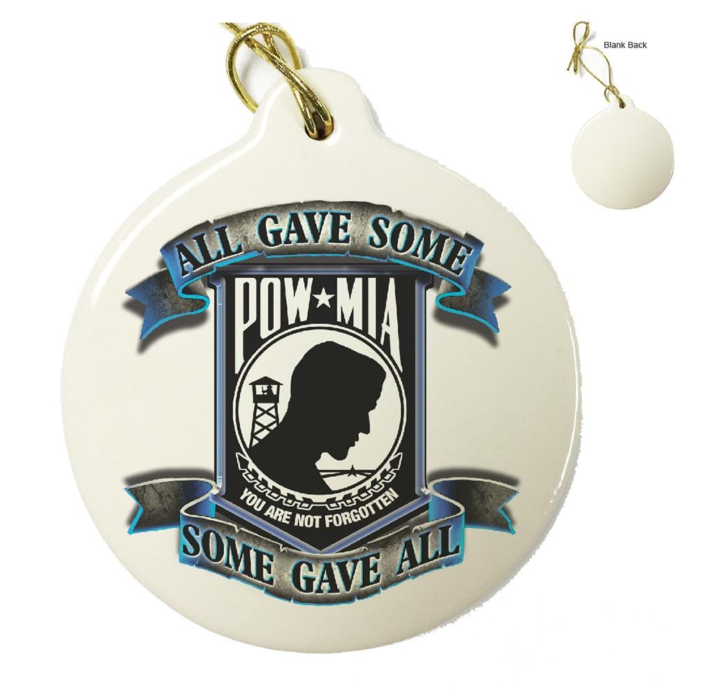 POW All Gave Some Blue Christmas Tree Ornaments