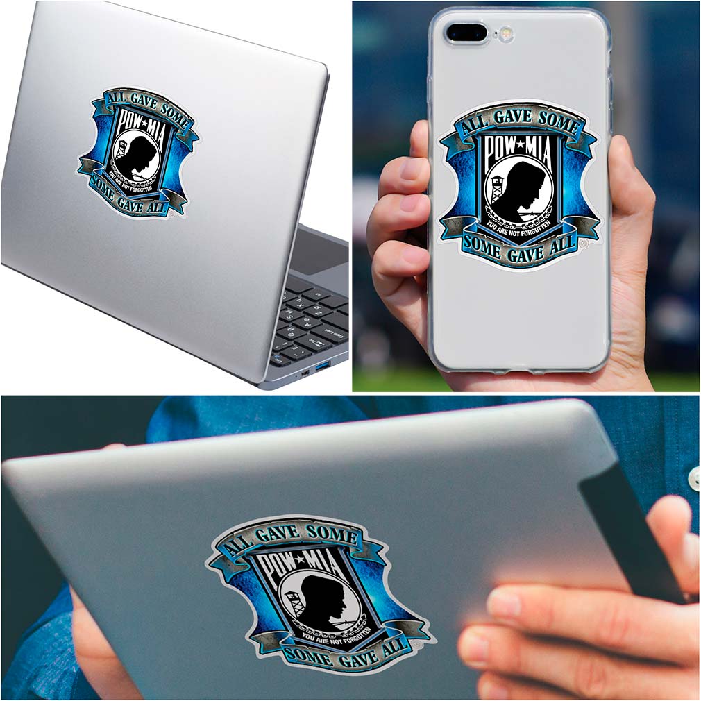 POW All Gave Some Blue Reflective Decal