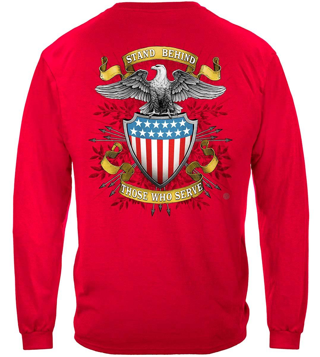 Stand Behind Those Who Serve Premium Long Sleeves