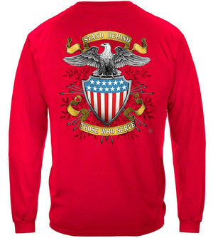 More Picture, Stand Behind Those Who Serve Premium Long Sleeves