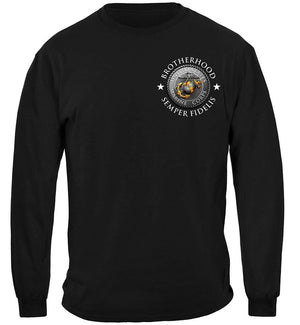 More Picture, USMC Brotherhood Premium Hooded Sweat Shirt