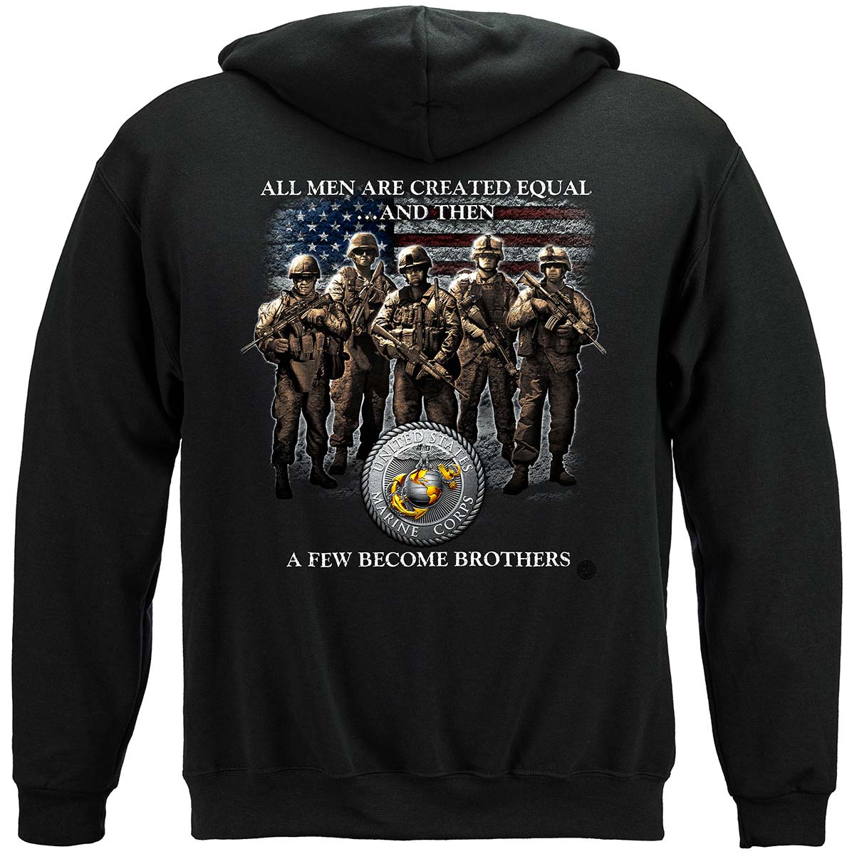 USMC Brotherhood Premium Hooded Sweat Shirt