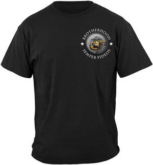 More Picture, USMC Brotherhood Premium Hooded Sweat Shirt