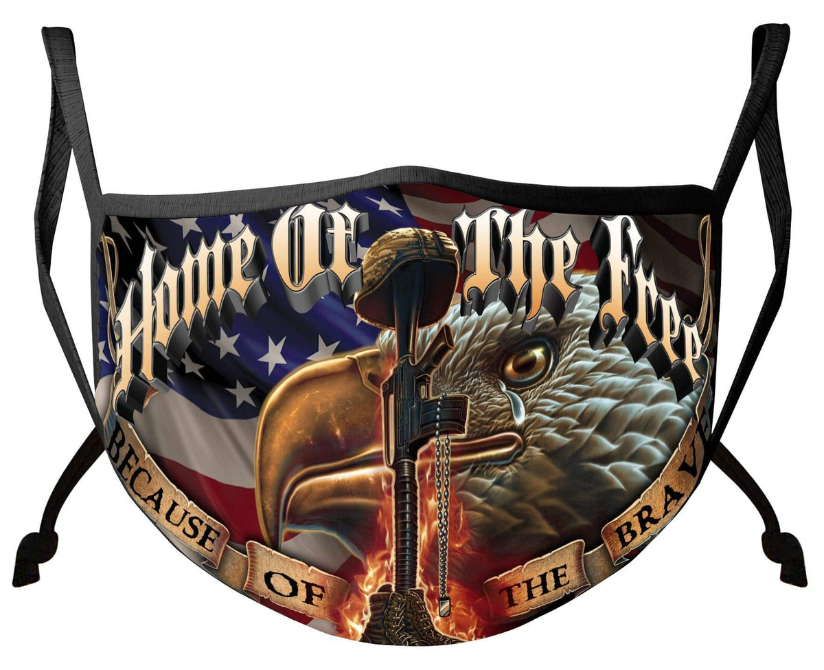 Home Of The Free Because of the Brave Patriotic Face Mask