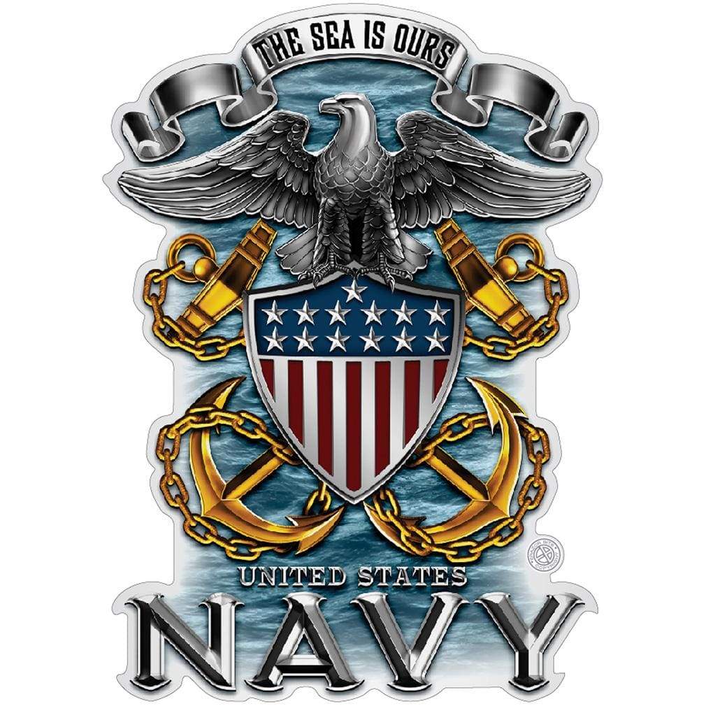 Navy Full Print Eagle Premium Reflective Decal