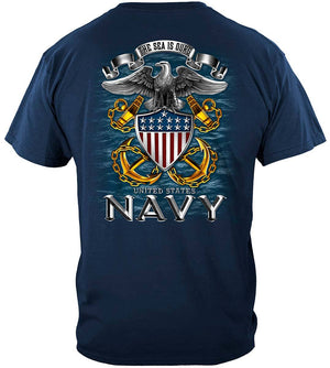 More Picture, Navy Full Print Eagle Premium Long Sleeves