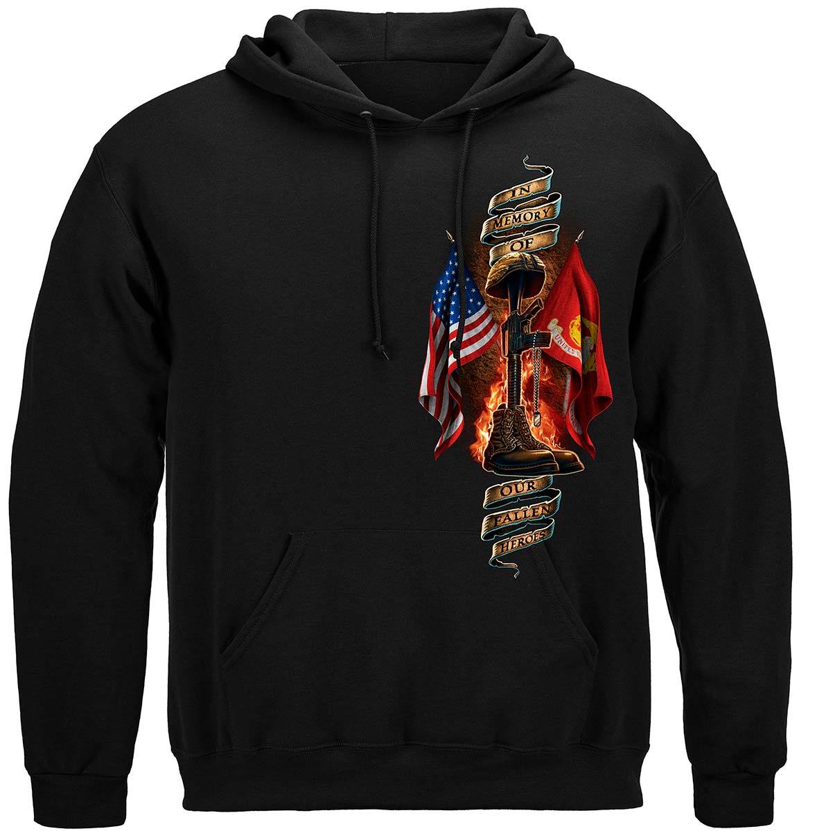 USMC Home Of The Free Because Of The Brave USMC Premium Long Sleeves