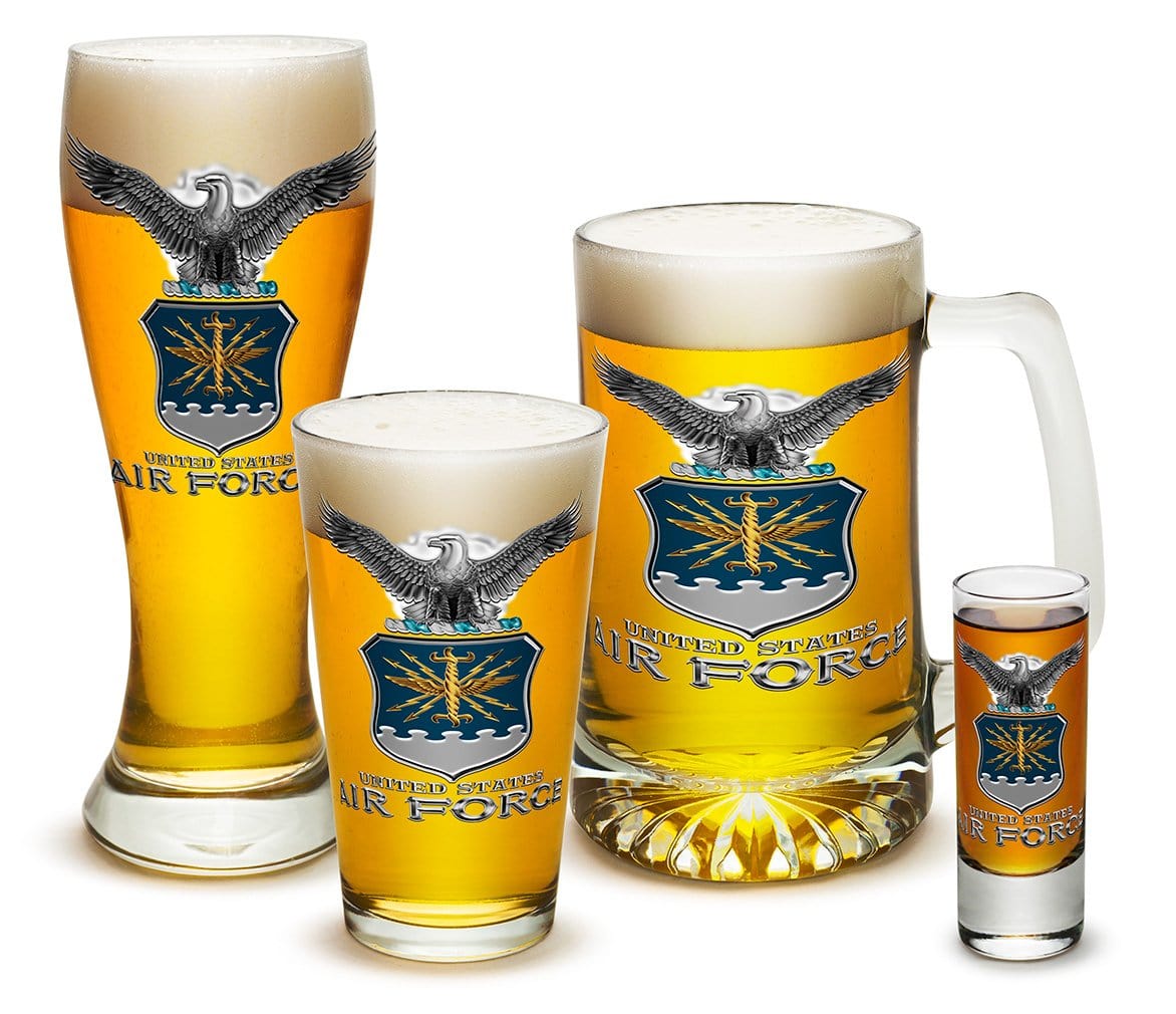 Air Force USAF Missle 4 Piece Glass Gift Set
