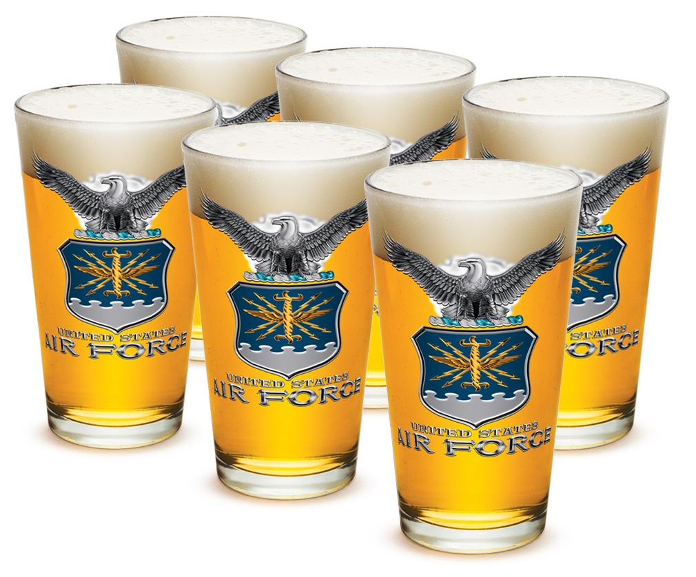 Air Force USAF Missle 16oz Pint Glass Glass Set