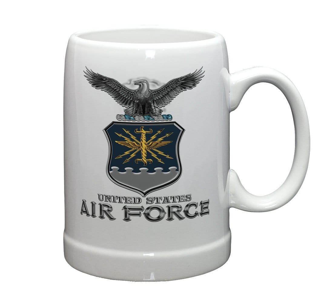 Air Force USAF Missile Stoneware White Coffee Mug Gift Set