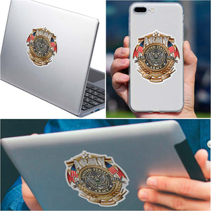 More Picture, Army Gold Badge of honor Premium Reflective Decal