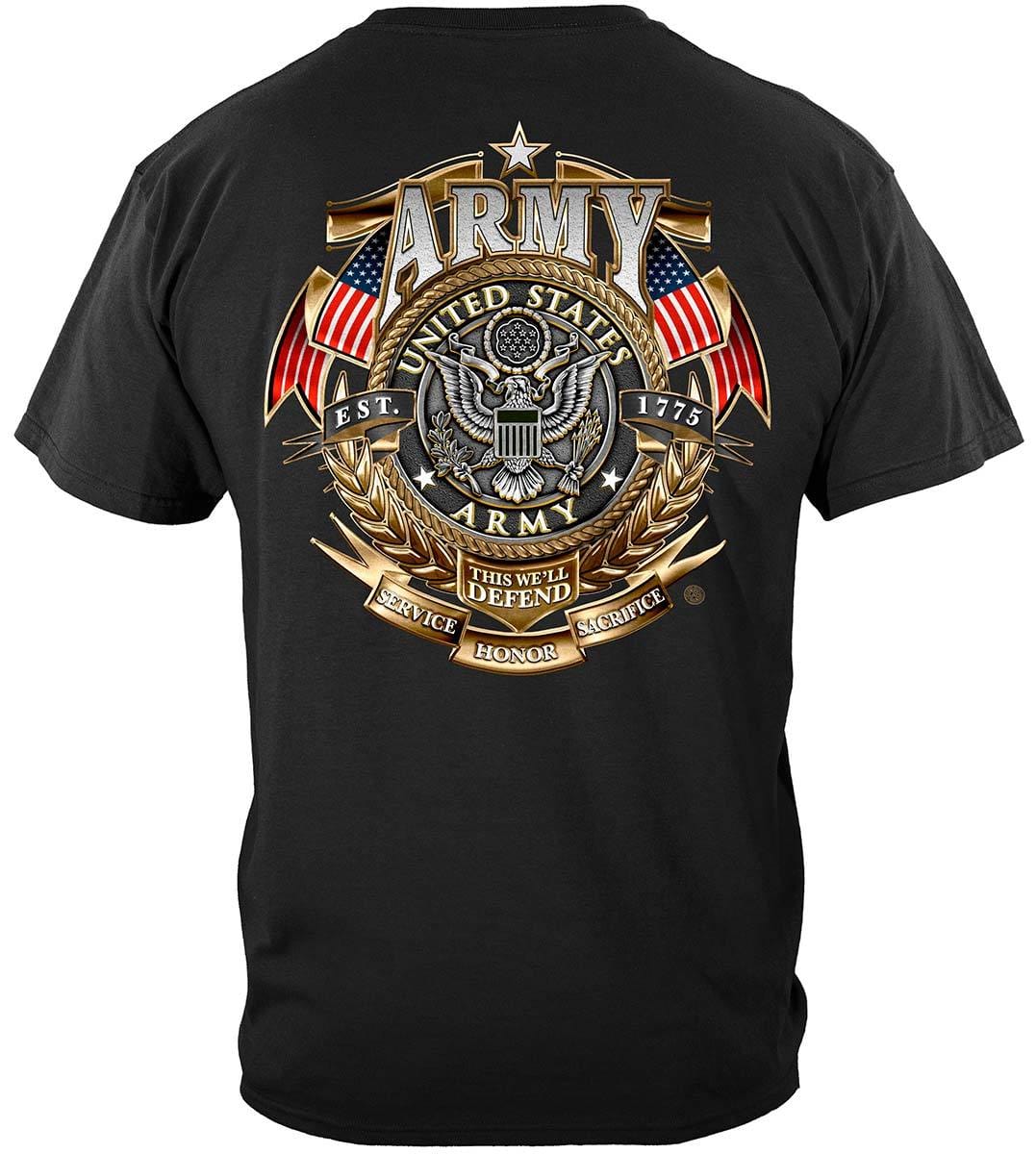 Army Gold Shield Badge Of Honor Premium T-Shirt