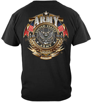More Picture, Army Gold Shield Badge Of Honor Premium T-Shirt