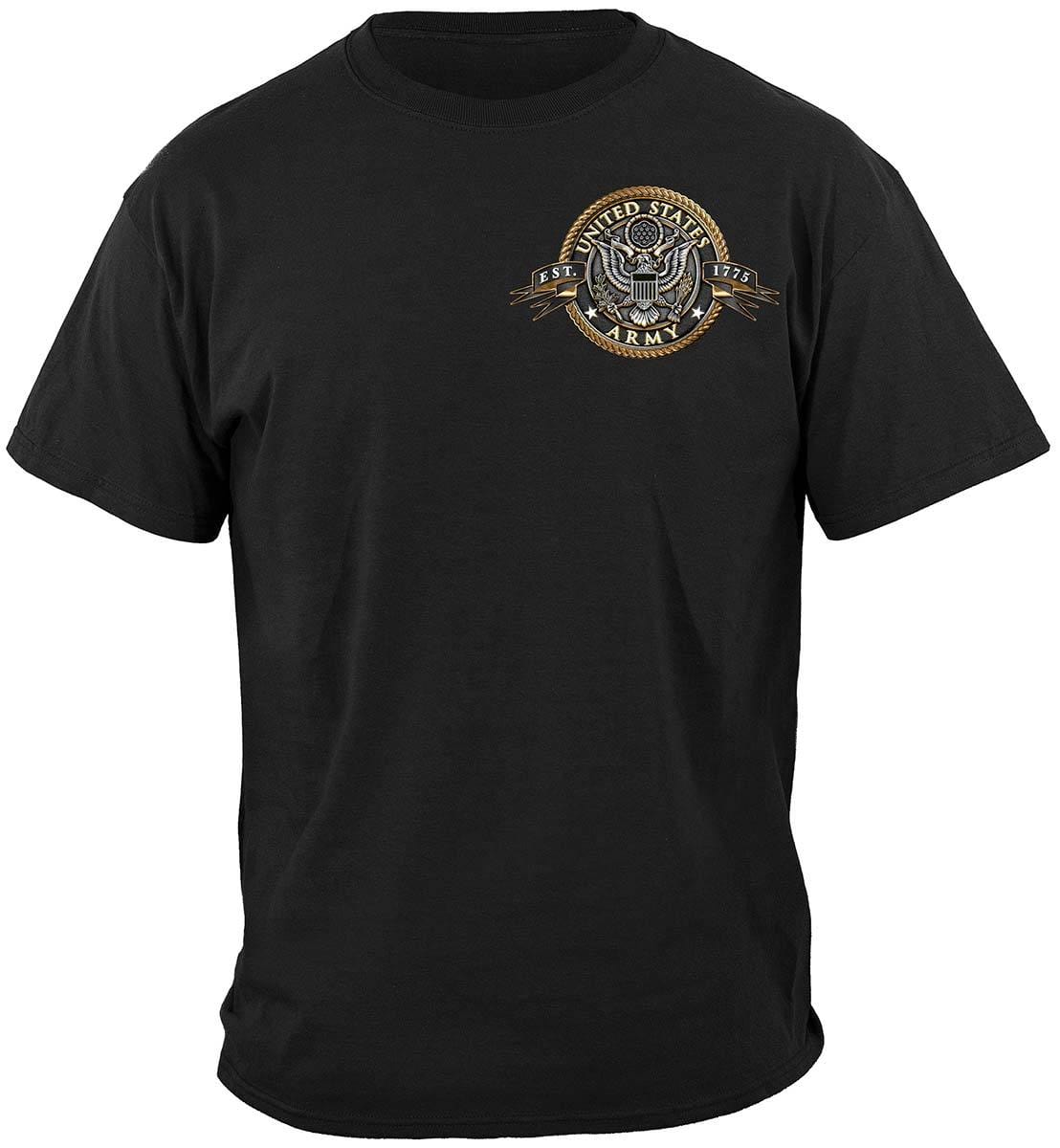 Army Gold Shield Badge Of Honor Premium Hooded Sweat Shirt