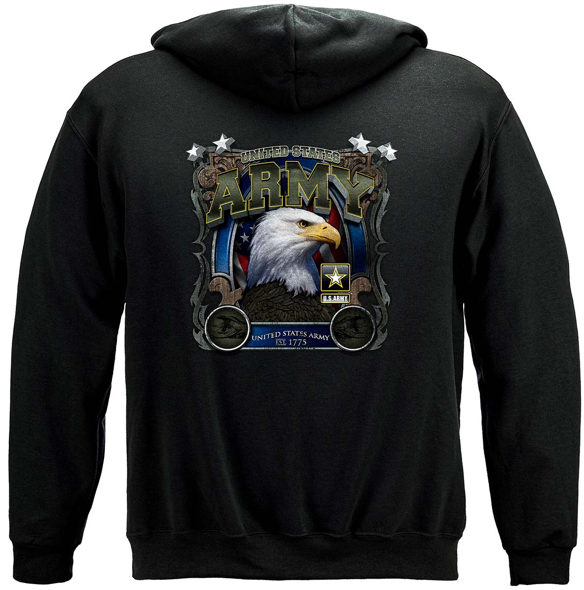 Army Eagle In Stone Premium Hooded Sweat Shirt