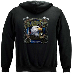 More Picture, Army Eagle In Stone Premium Hooded Sweat Shirt