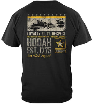 More Picture, Army Duty Hooah Premium T-Shirt