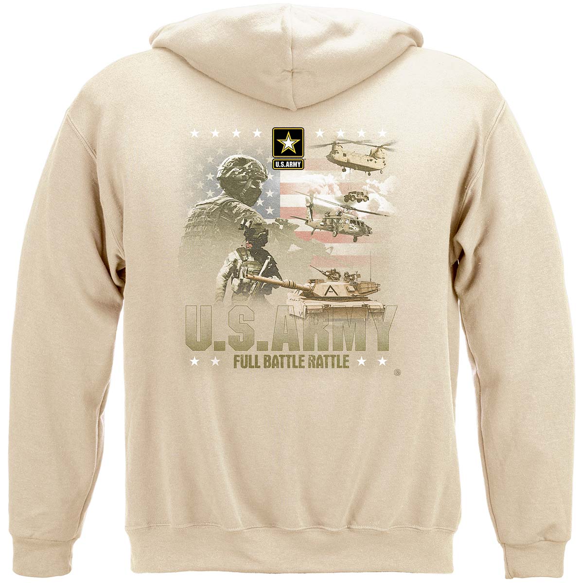 Army Full Battle Rattle Premium Hooded Sweat Shirt