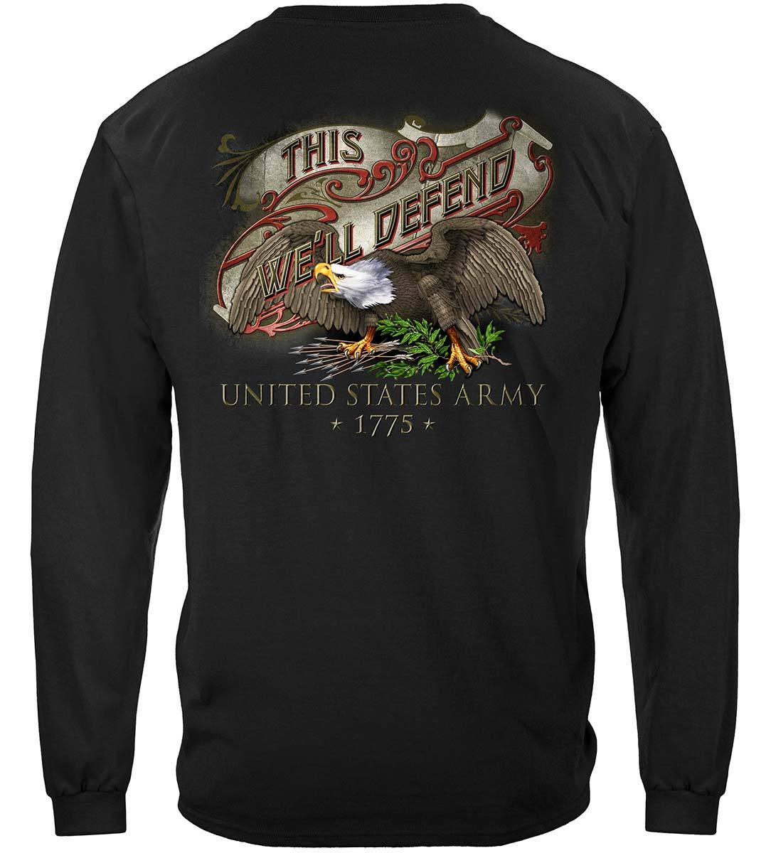 Army Eagle Antique This We&#39;ll Defend Premium Long Sleeves