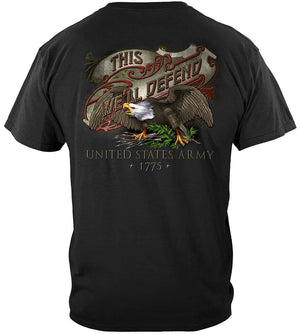 More Picture, Army Eagle Antique This We'll Defend Premium Long Sleeves