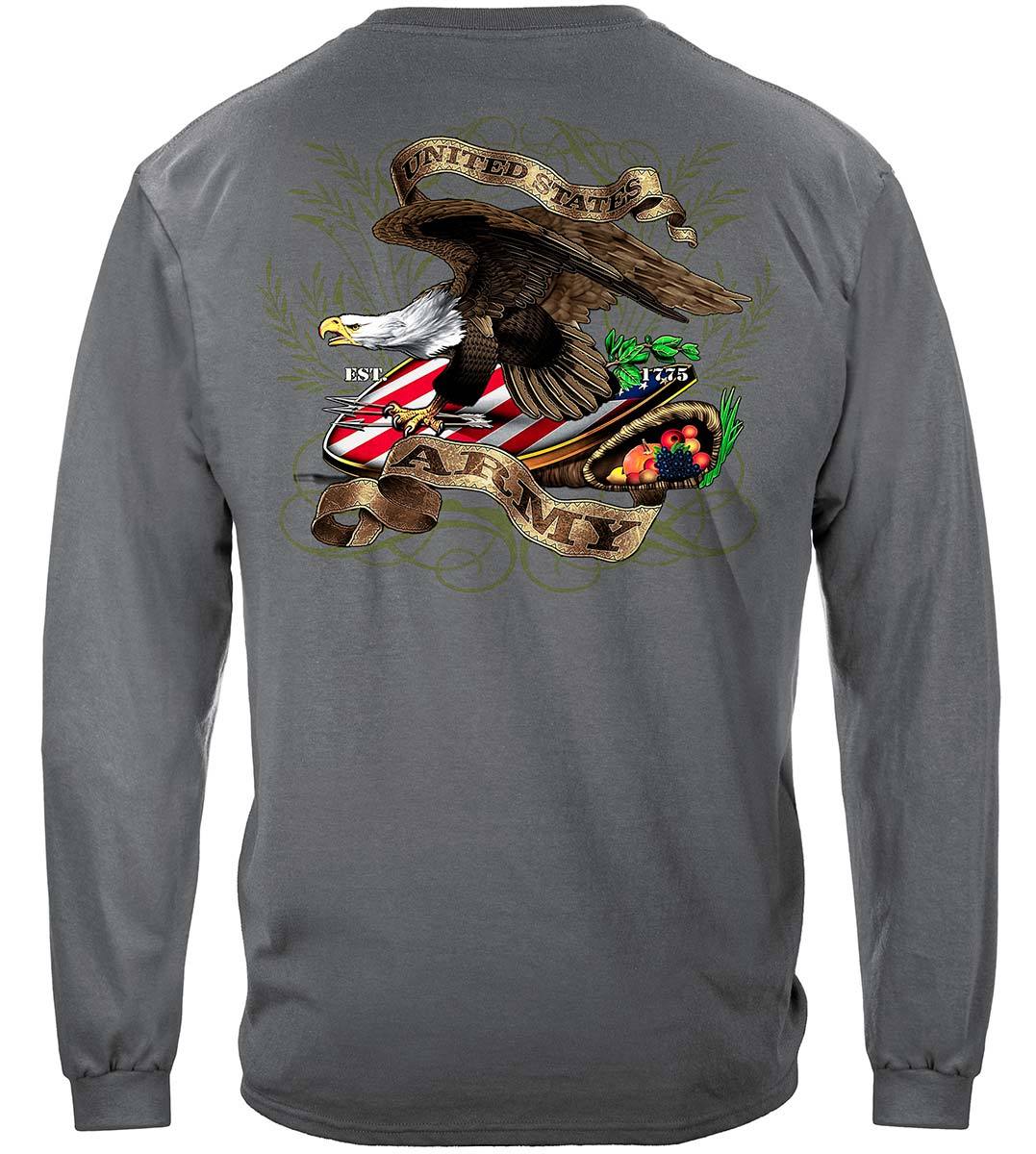Army Shield And Eagle Premium Hooded Sweat Shirt