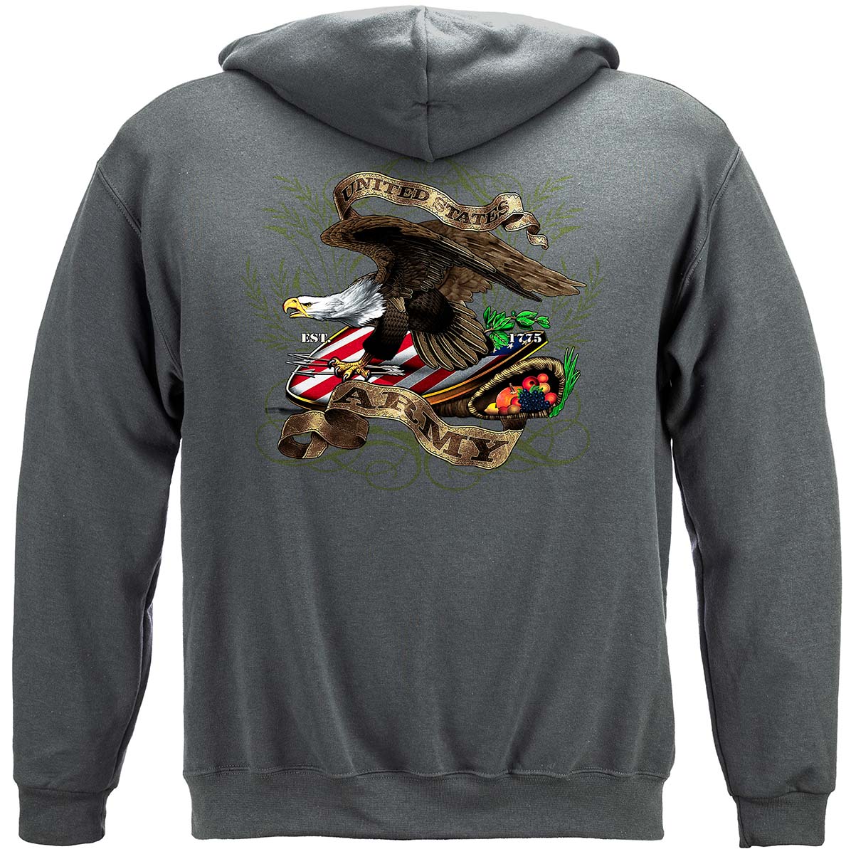 Army Shield And Eagle Premium Hooded Sweat Shirt