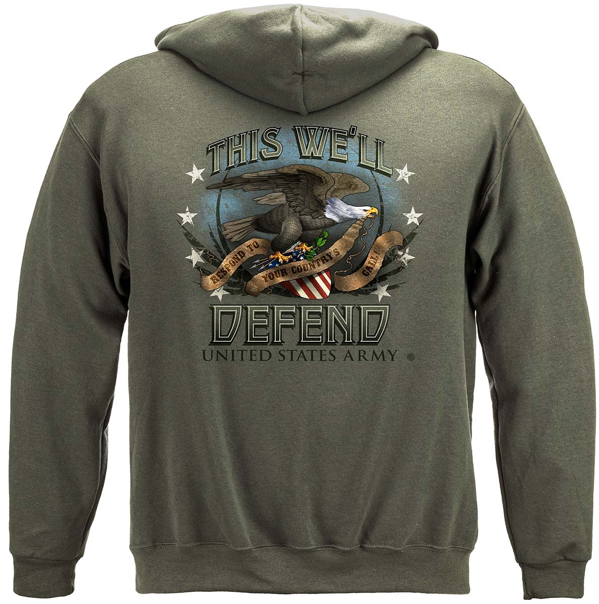Army Respond To Your Country Call Premium Hooded Sweat Shirt