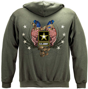 More Picture, Army Star Double Four Star Double Flag Premium T-Shirt