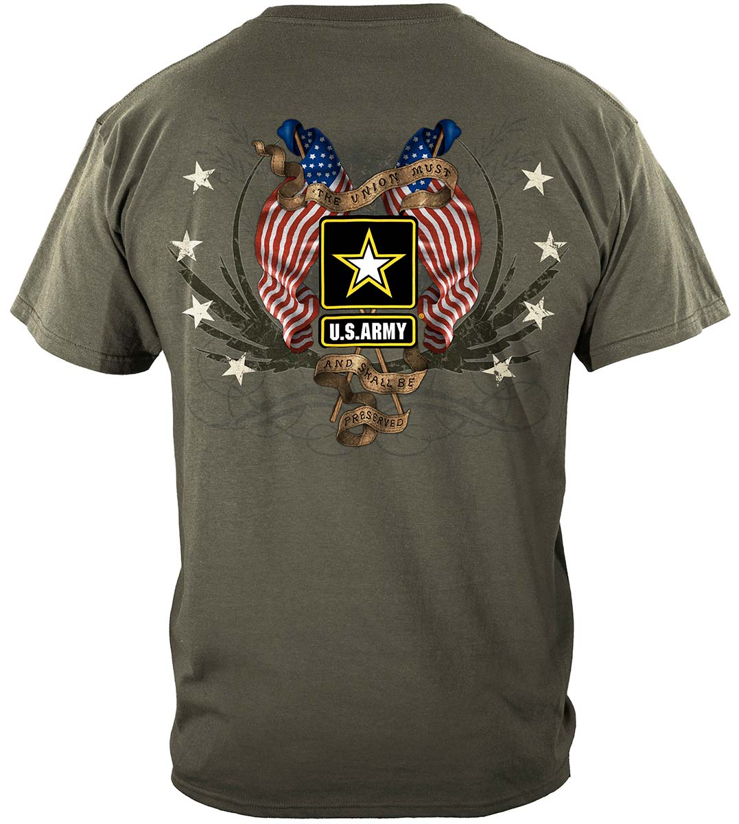 Army Star Double Four Star Double Flag Premium T-Shirt