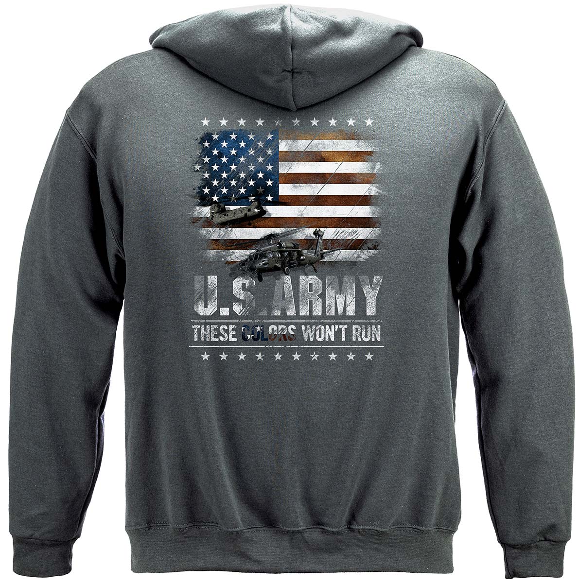 Army These Color Don&#39;t Run Premium Hooded Sweat Shirt