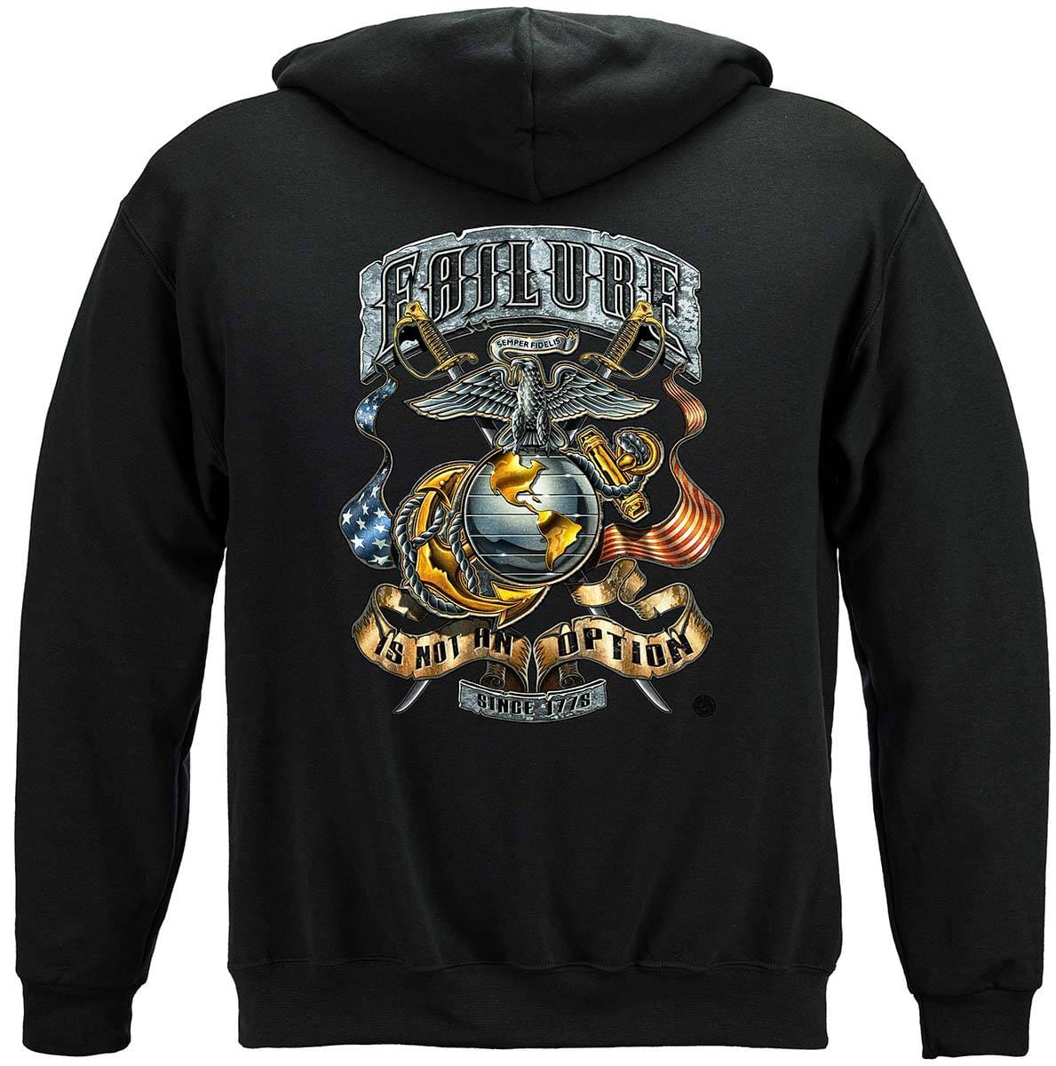 USMC Failure Is Not An Option Premium Hooded Sweat Shirt