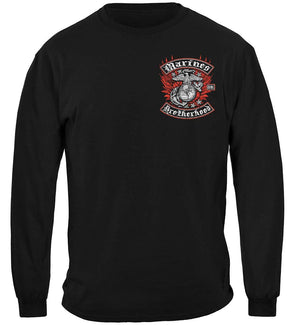 More Picture, Marine Freedom Rider With Rockers Foil Stamp Premium T-Shirt
