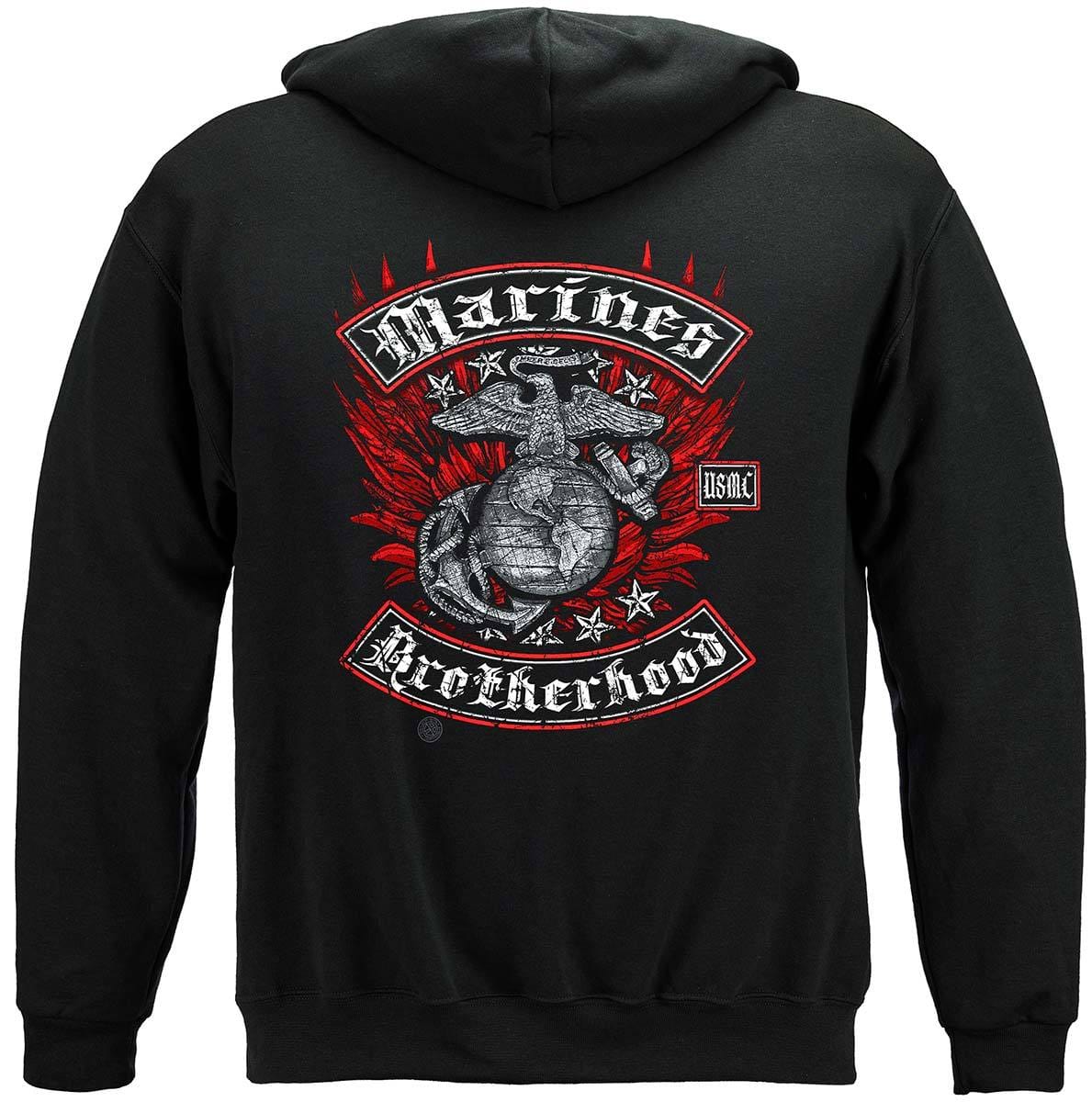 Marine Biker With Rockers Foil Stamp Premium T-Shirt