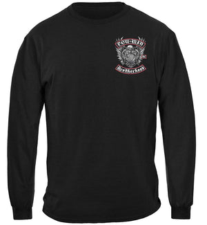 More Picture, Pow Mia Biker With Rockers Silver Foil Premium T-Shirt