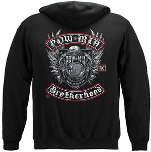 More Picture, Pow Mia Biker With Rockers Silver Foil Premium T-Shirt