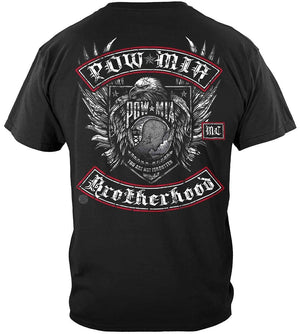 More Picture, Pow Mia Biker With Rockers Silver Foil Premium T-Shirt