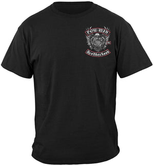 More Picture, Pow Mia Biker With Rockers Silver Foil Premium T-Shirt