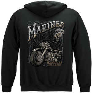 More Picture, USMC Marine Freedom Rider American Classic Silver Foil Premium Long Sleeves