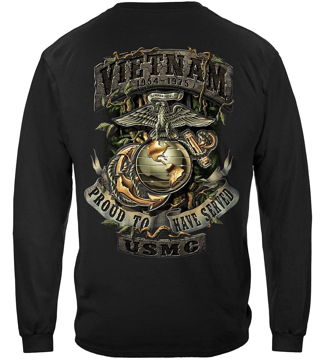 USMC Vietnam Green Jungle Theme Premium Long Sleeves