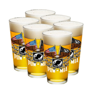 More Picture, Double Flag Eagle POW Pint Glass
