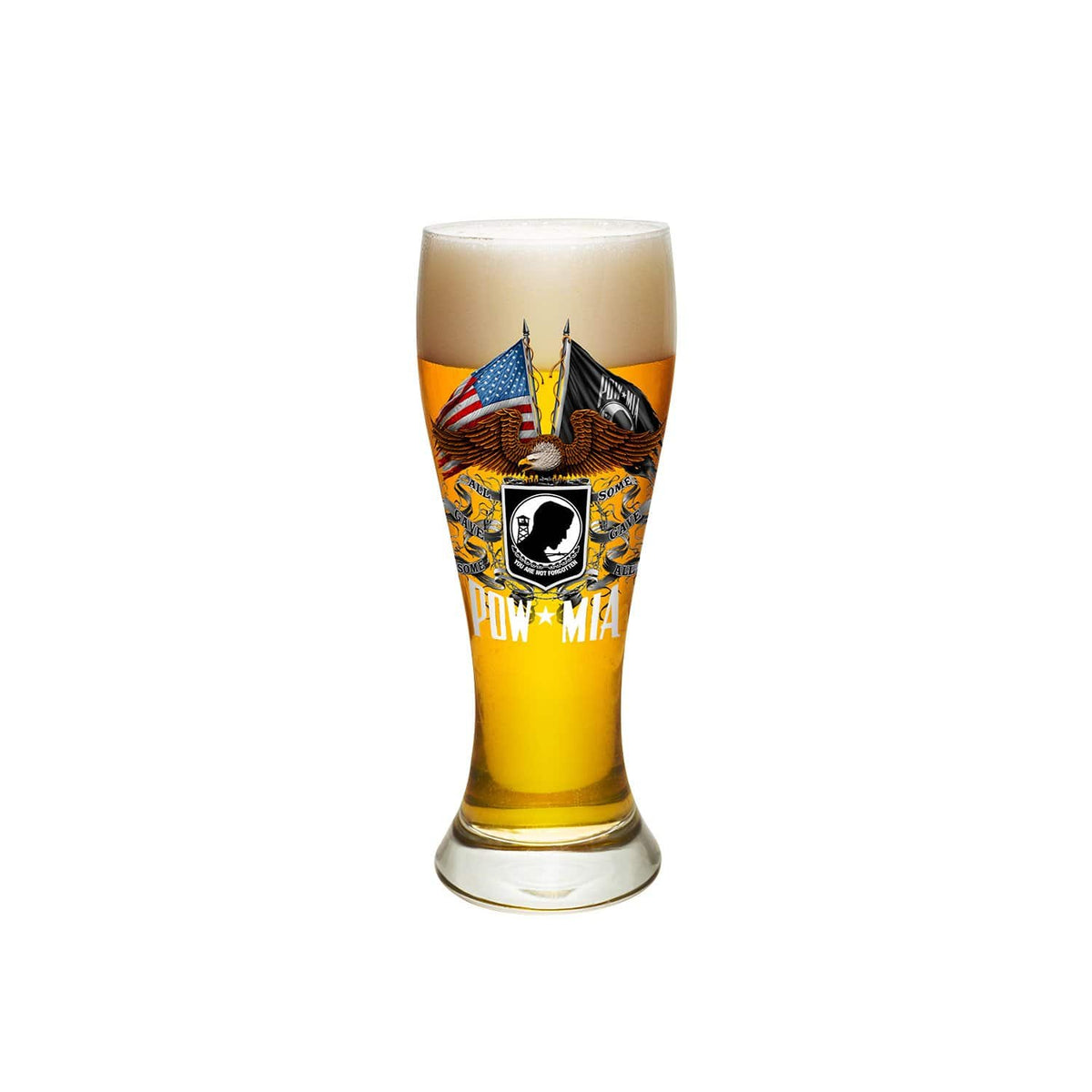Double Flag Eagle POW Pilsner Glass