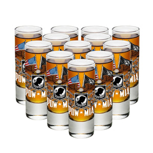 More Picture, Double Flag Eagle POW Shooter Shot Glass