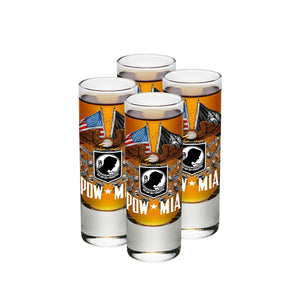 More Picture, Double Flag Eagle POW Shooter Shot Glass
