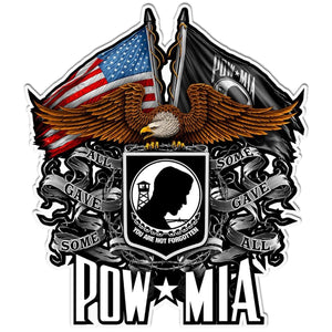 More Picture, Double Flag Eagle POW Reflective Decal